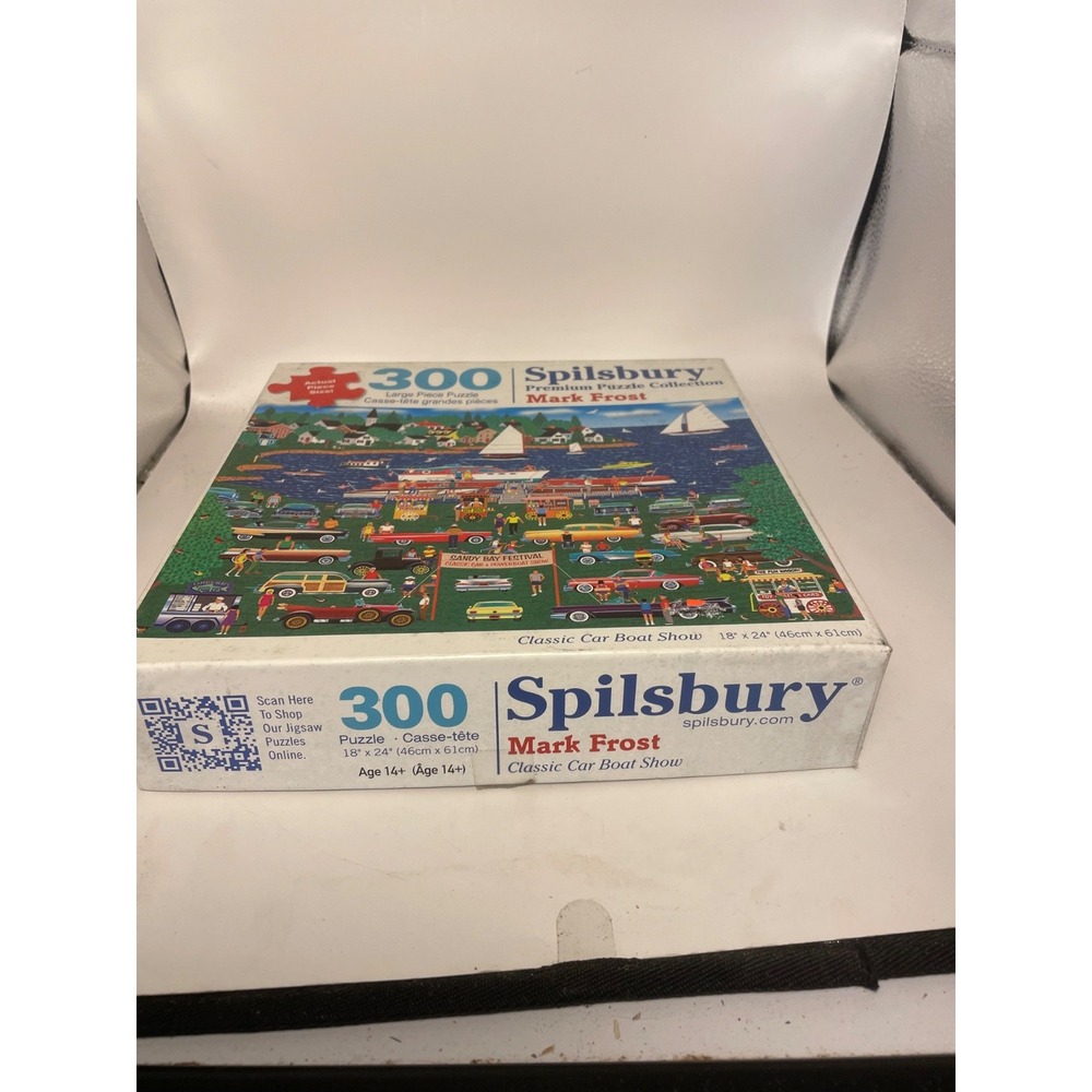 Classic car boat show by Mark Frost 300 Piece Puzzle